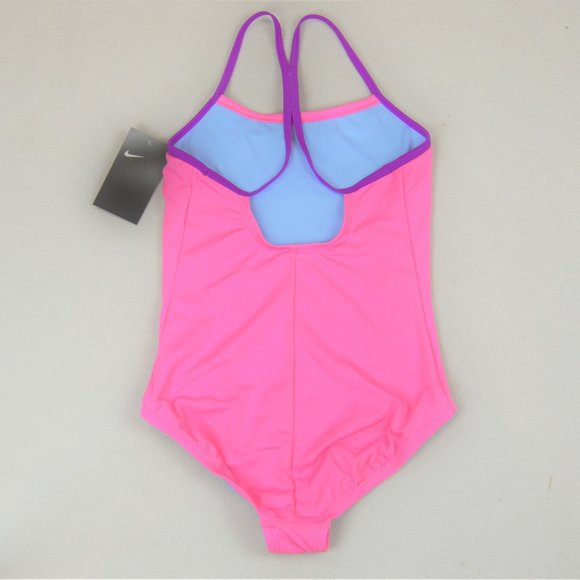 NWT NIKE Solid Racerback 1-Piece Swimsuit G (7-17) - Picture 2 of 3